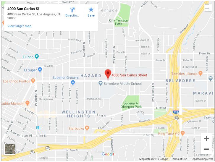 Google Map of 4000 san carlo street